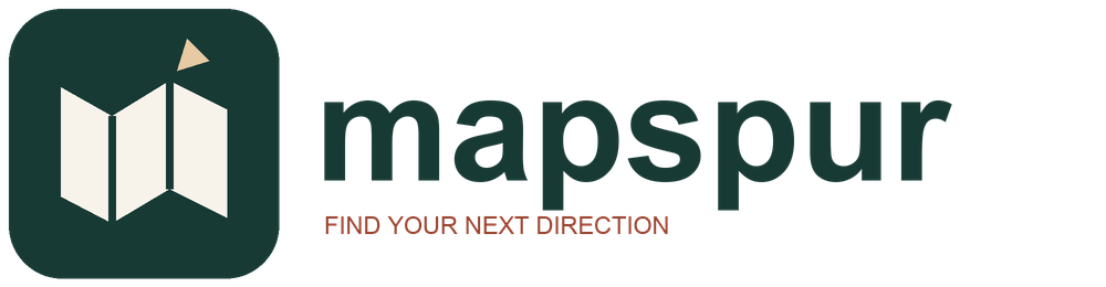 Mapspur — folded map and compass logo